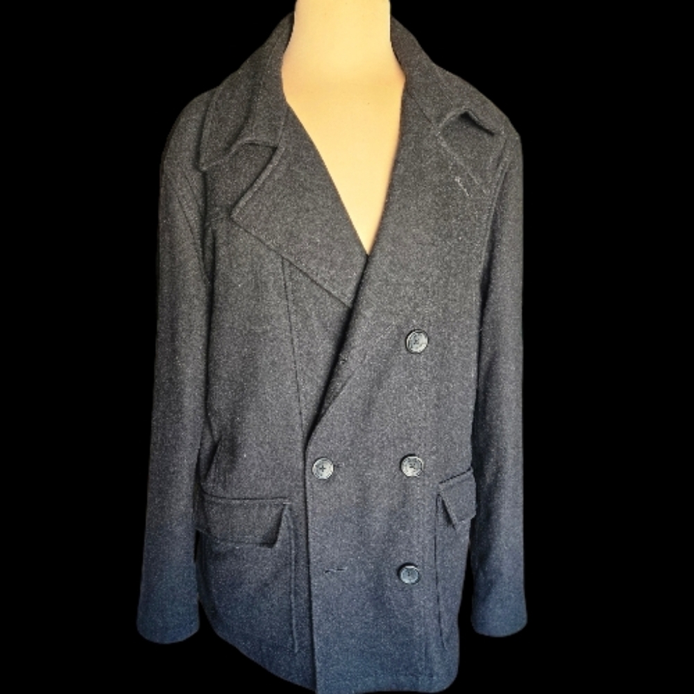 Buffalo David Bitton Charcoal Pea Coat